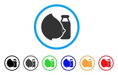 Mother Tit Milk Bottle Rounded Icon