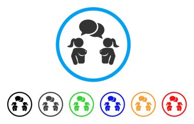 Çıplak Bayan sohbet simgesi yuvarlak