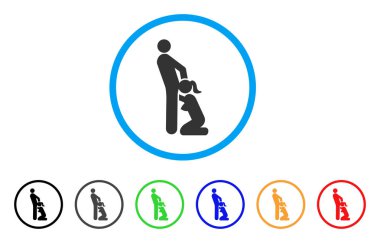 Oral seks kişi simgesi yuvarlak