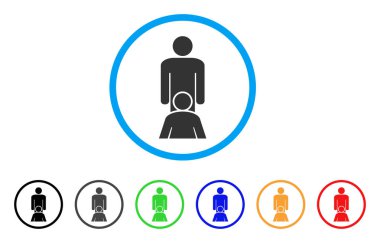 Oral seks kişi simgesi yuvarlak