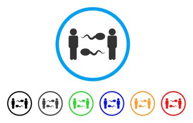 Sperm Exchange erkekler simgesi yuvarlak