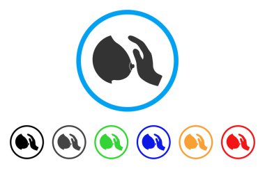 Kadın meme yuvarlak simgeye dokunun