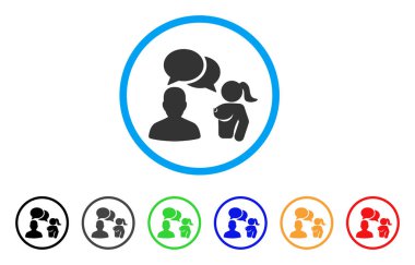 Çıplak kadın yuvarlak simge ile kullanıcı sohbet