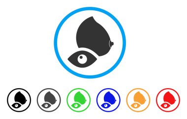 Görünüm kadın meme yuvarlak simgesi