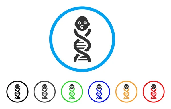Genes del bebé redondeado icono — Vector de stock