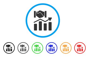 Satın alma eller grafik eğilim yuvarlak simge