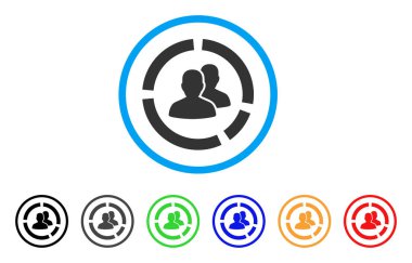 Demografi diyagramı yuvarlak simge