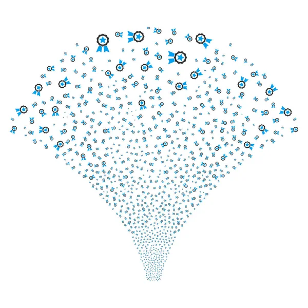 Fluxo fonte de ícones de selo de certificado — Vetor de Stock