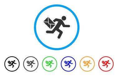 Posta kurye yuvarlak simgesi