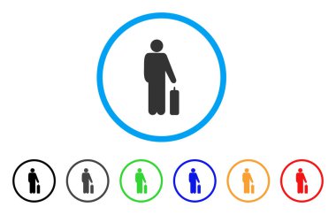 Yolcu yuvarlak simge