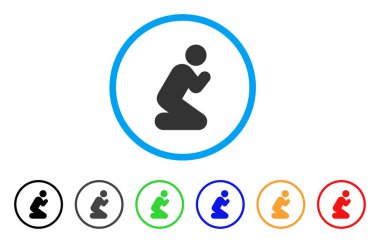 Dua yuvarlak simge poz