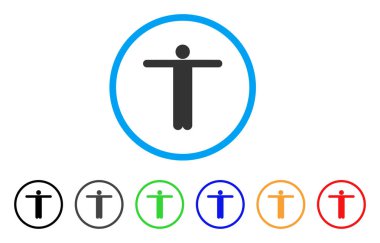 Korkuluk poz yuvarlak simge