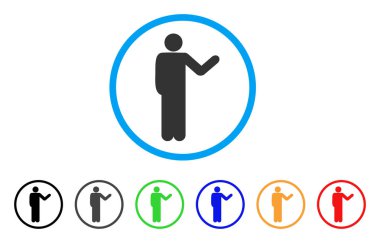 Konuşan adam yuvarlak simge