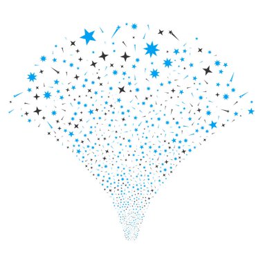 Kaynak akışı konfeti yıldız kutsal kişilerin resmi