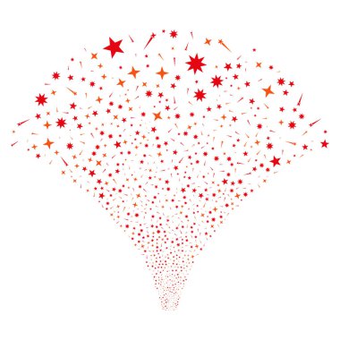 Kaynak akışı konfeti yıldız kutsal kişilerin resmi