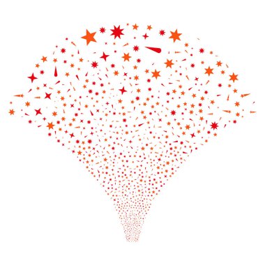 Kaynak akışı konfeti yıldız kutsal kişilerin resmi