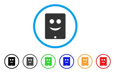 Communicator Smile Smiley yuvarlak simgesini