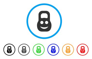 Fitness demir gülümseme yuvarlak simge