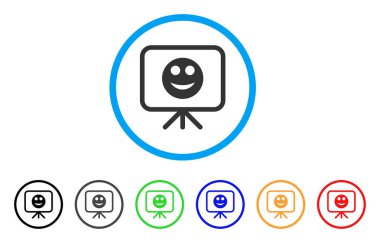 Sunu kurulu gülümseme yuvarlak simge