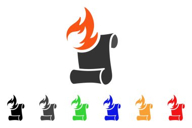 El yazması vektör simge yanmak