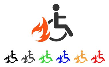 Hasta vektör simge yanmak