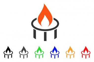 Brülör memesi alev vektör simgesi