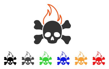 Ölüm ateş vektör simgesi