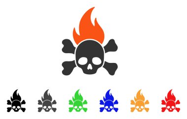 Ölüm ateş vektör simgesi