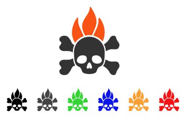 Ölüm ateş vektör simgesi