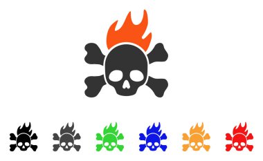 Ölüm ateş vektör simgesi