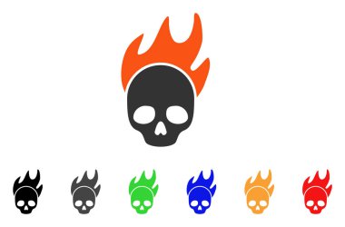 Ölüm ateş vektör simgesi