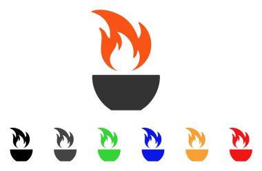 Yangın kase vektör simgesi