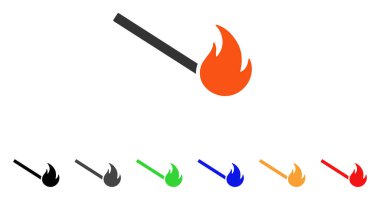 Maç vektör simgesi ateş