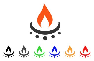 Gaz yakıcı Jet alev vektör simgesi