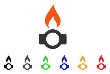 Gaz alev vektör simgesi