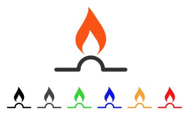 Gaz alev vektör simgesi