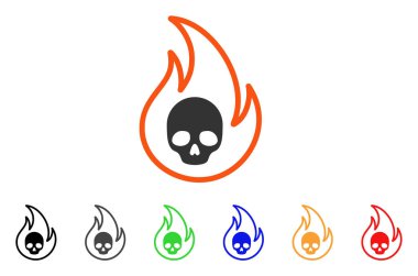 Cehennem ateşi vektör simgesi