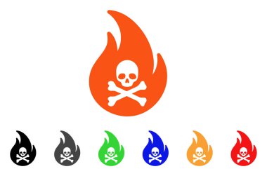 Cehennem ateşi vektör simgesi