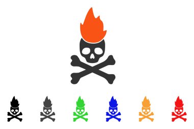 Cehennem ateşi vektör simgesi