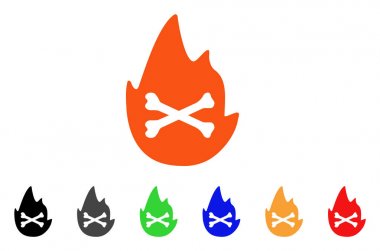 Cehennem ateşi alev vektör simgesi