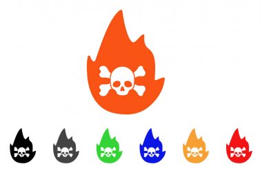 Cehennem ateşi vektör simgesi