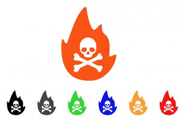 Cehennem ateşi vektör simgesi