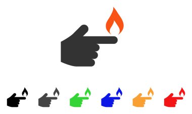 İşaret parmağı yangın vektör simgesi