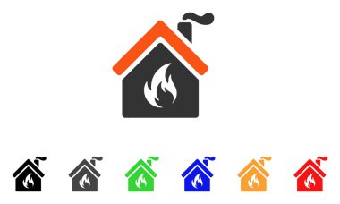 Mutfak yangın vektör simgesi