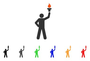 Özgürlük Meşalesi vektör simgesi olan lider