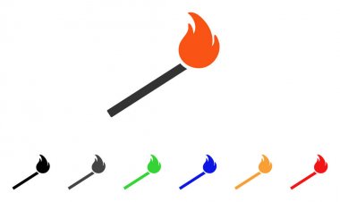 Maç ateş vektör simgesi