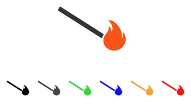 Maç ateş vektör simgesi