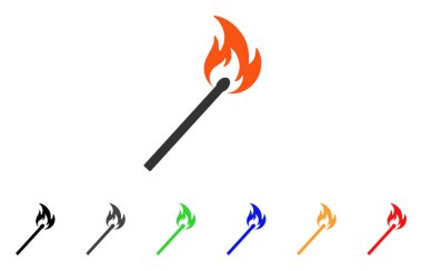 Maç ateş vektör simgesi