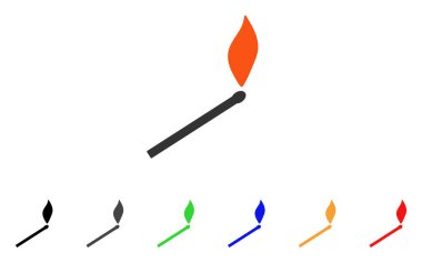 Maç ateş vektör simgesi