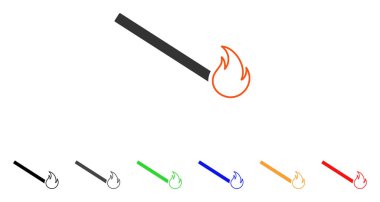 Maç alev vektör simgesi